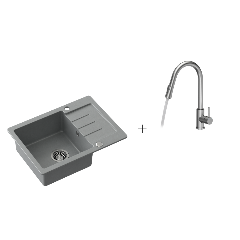 Quadron Johnny 116 Silver Stone sink