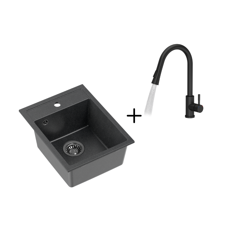 Quadron Johnny 90 Black Diamond topmount sink