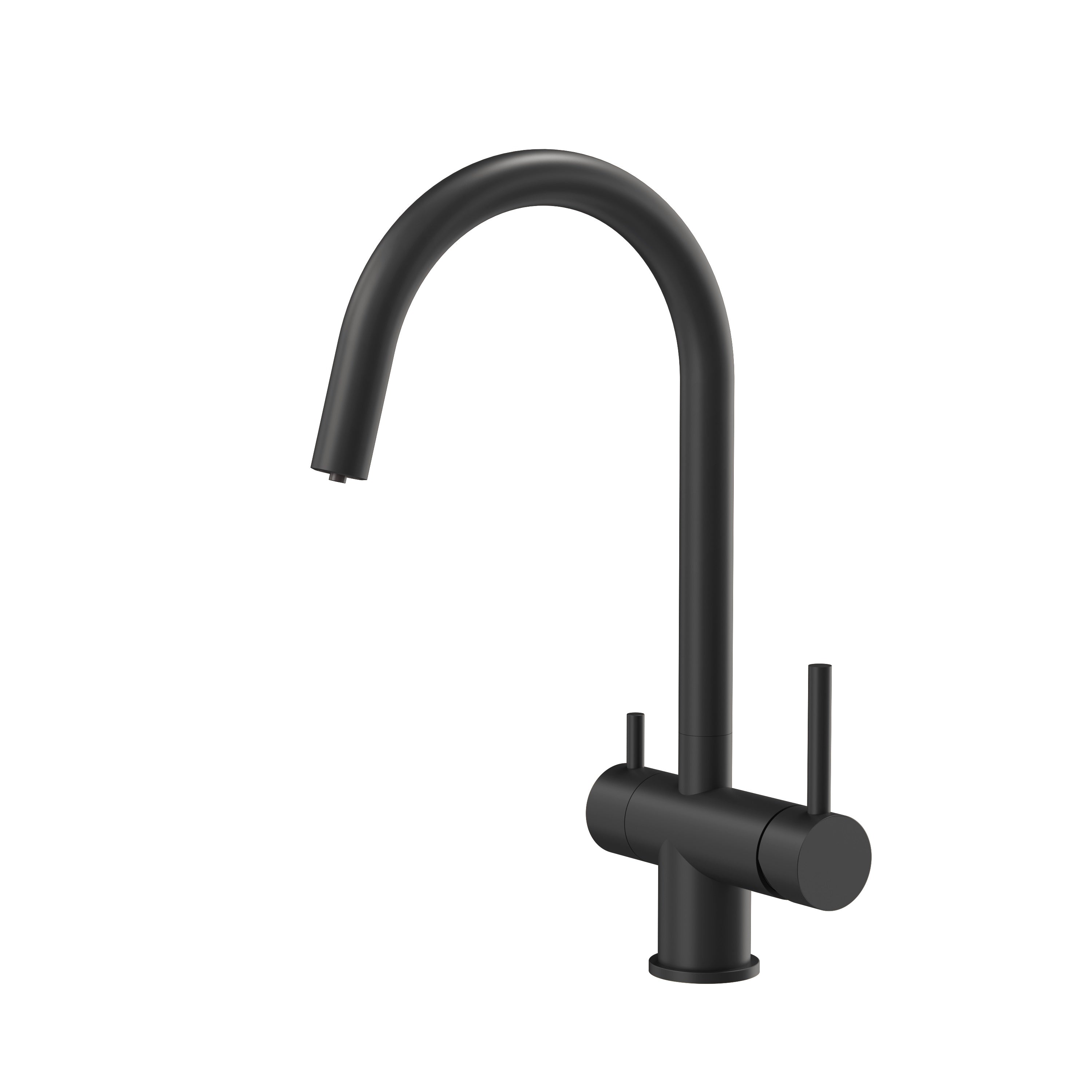 Quadron Caren 3-Way Filter Tap Pure Black, stainless steel