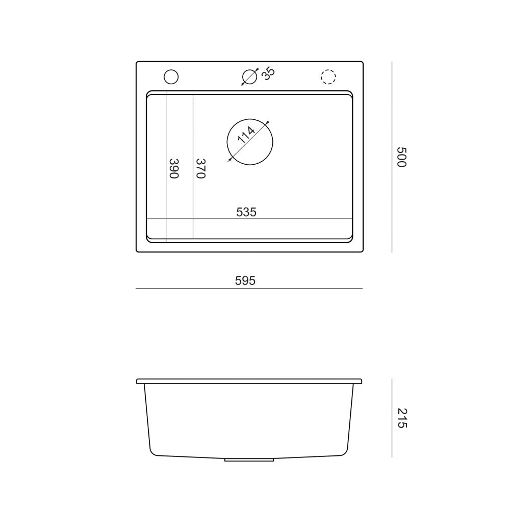 Quadron Kurt Black Diamond inset kitchen workstation