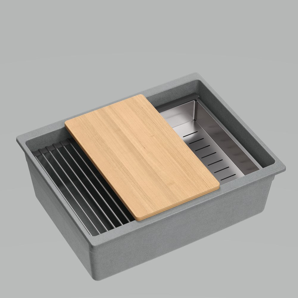 Quadron Logan 100 Grey, undermount sink