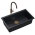 Quadron Logan 110 Black Patinated Brass, topmount or undermount sink