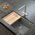 Quadron Logan 110 Silver Stone, topmount or undermount sink