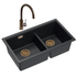 Quadron Logan 120 Black Patinated Brass, topmount or undermount sink