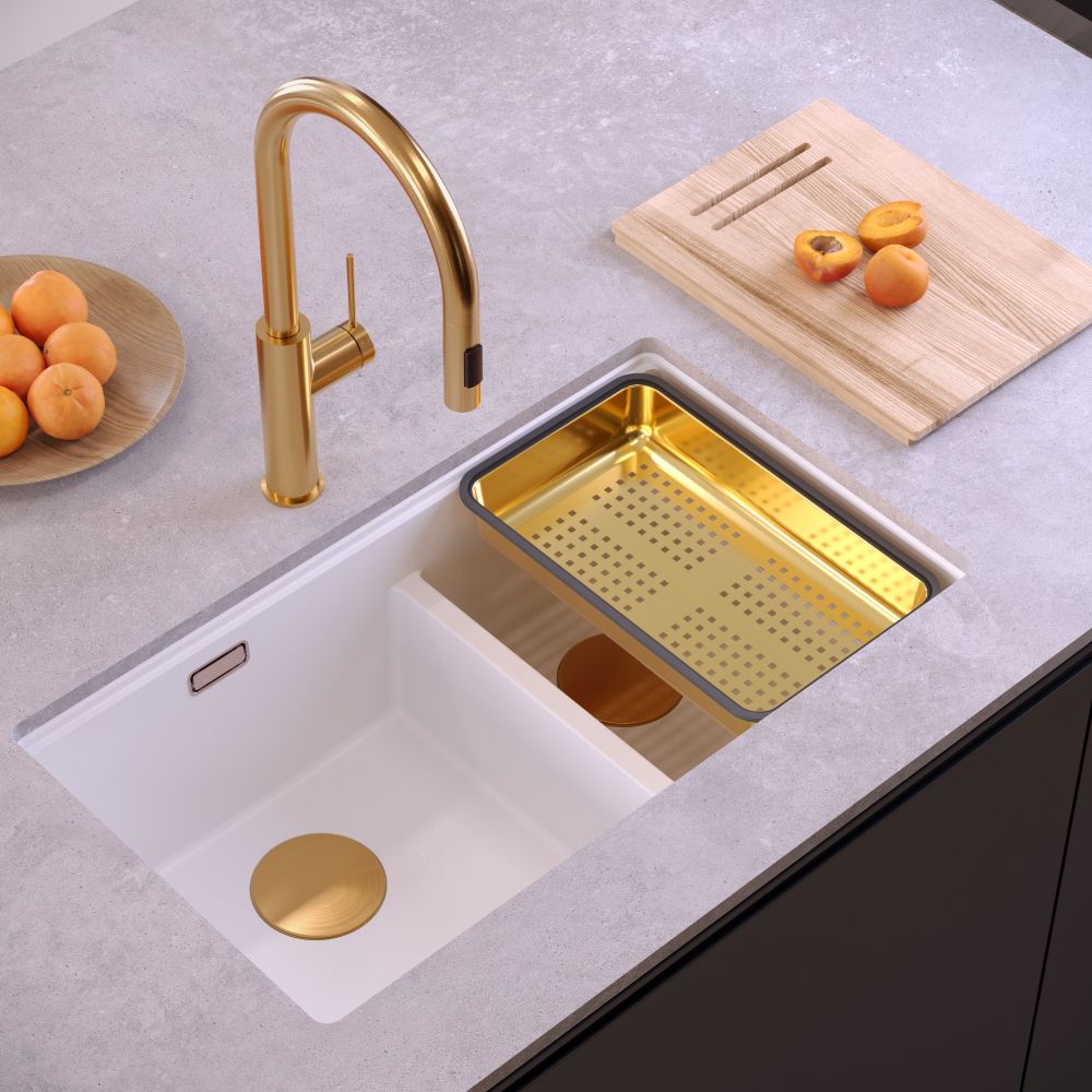 Quadron Logan 120 White Mix & Match, topmount or undermount sink