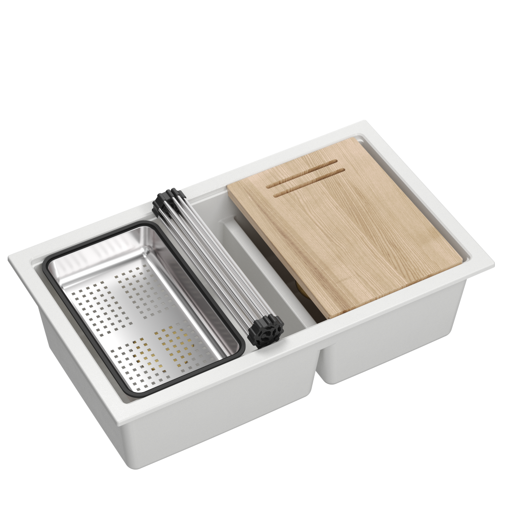 Quadron Logan 120 White, topmount or undermount sink