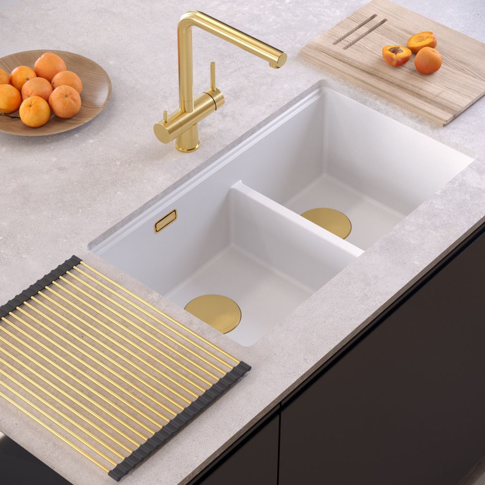 Quadron Logan 120 White Mix & Match, topmount or undermount sink