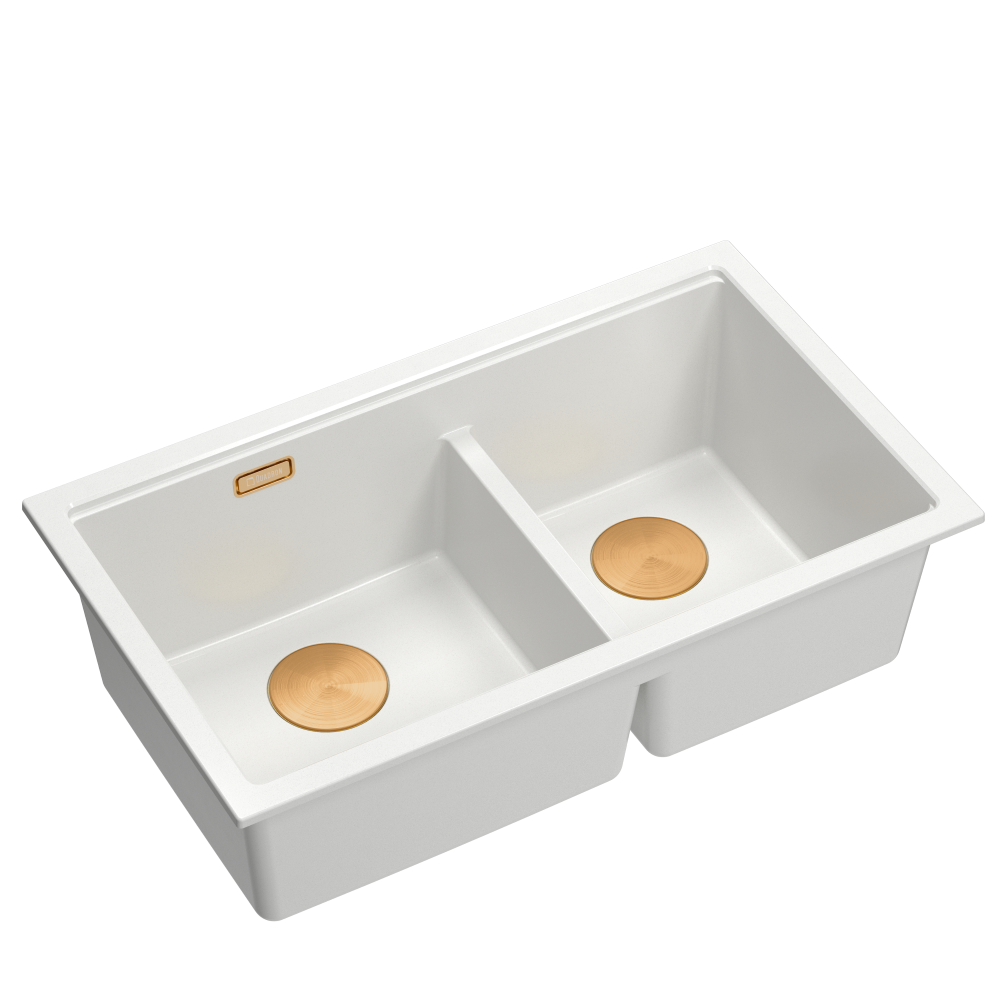 Quadron Logan 120 White Mix & Match, topmount or undermount sink