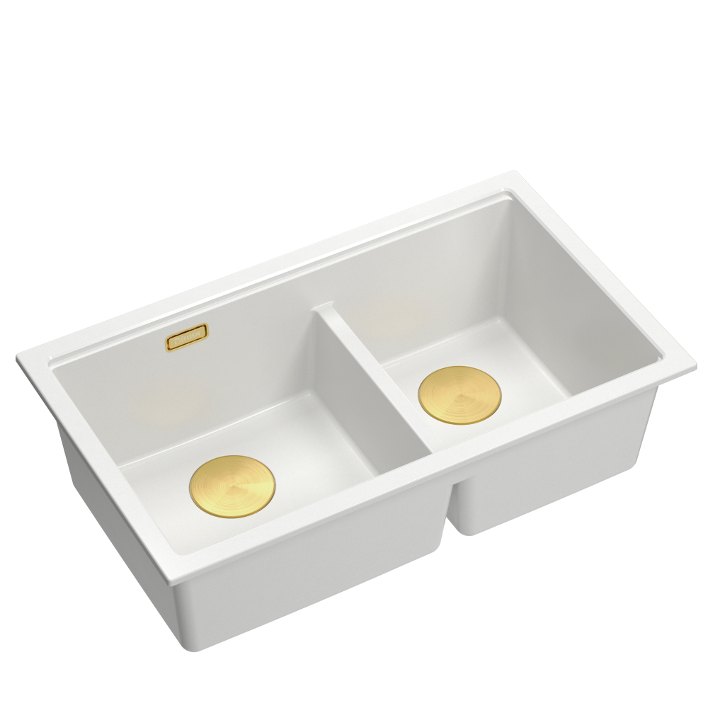 Quadron Logan 120 White Mix & Match, topmount or undermount sink