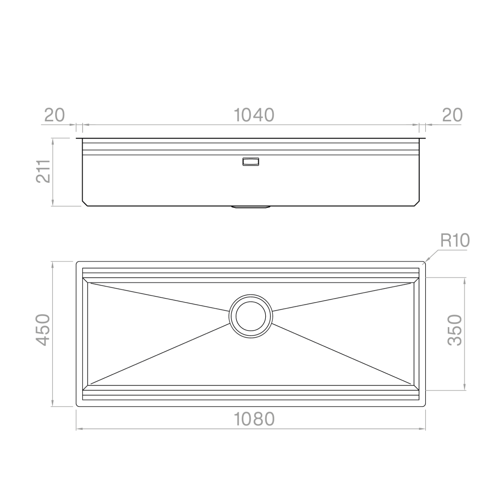 Artinox Layer SBR 104, top or undermount multi-level sink