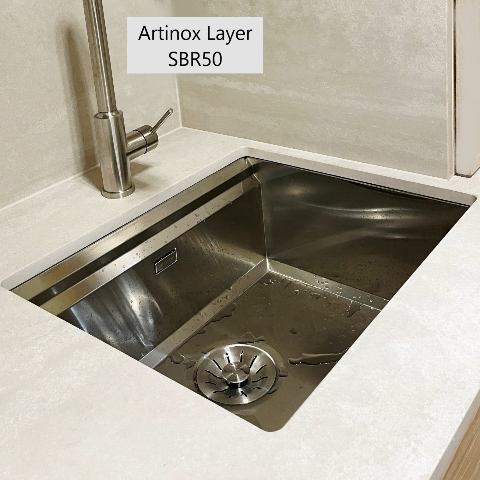 Artinox Layer SBR 50, top or undermount multi-level sink