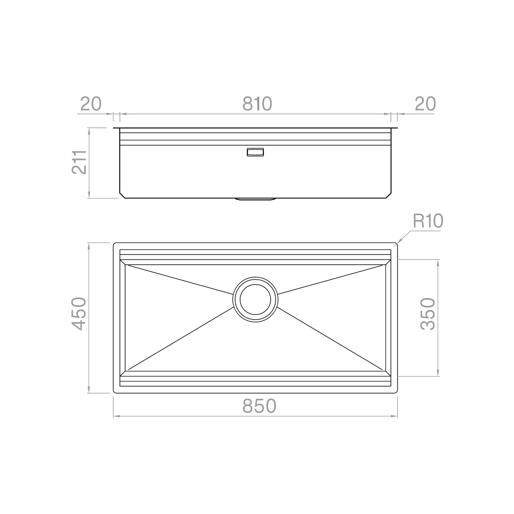 Artinox Layer SBR 81, top or undermount multi-level sink