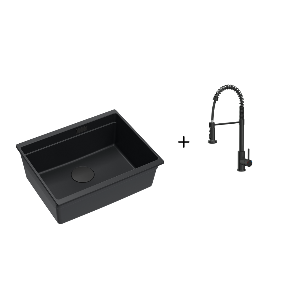 Quadron Logan 100 Pure Carbon, undermount sink