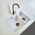 Quadron Logan 151 White Patinated Brass, topmount or undermount sink