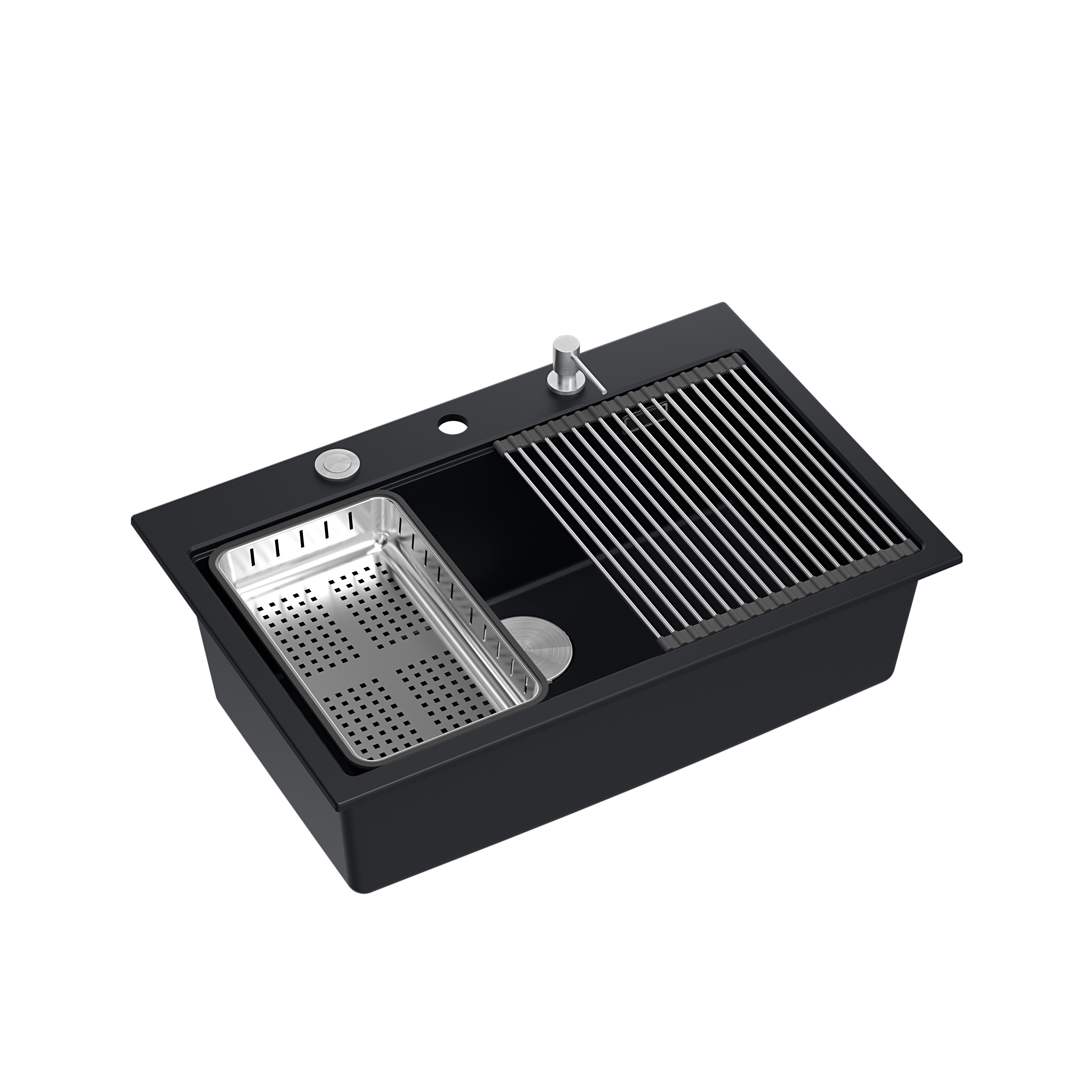 Quadron  Marc 110 Pure Carbon inset kitchen workstation