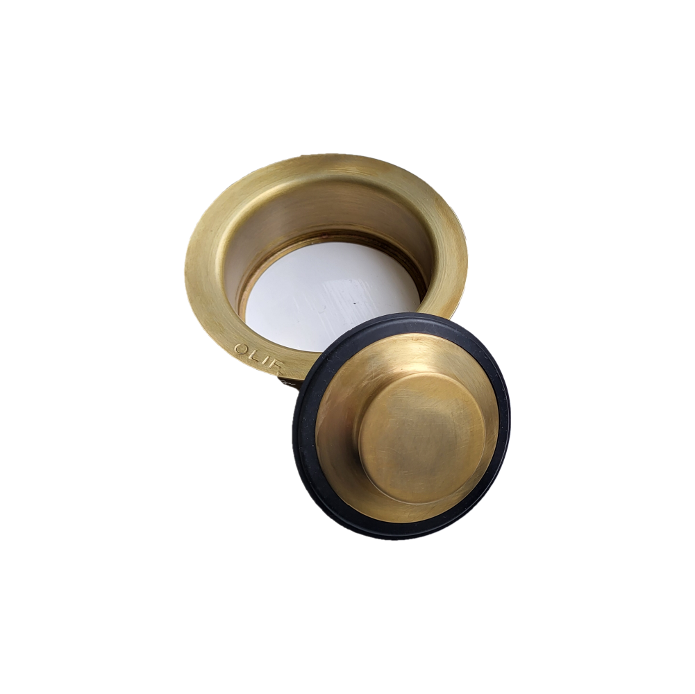 InSinkerator Flange, Stopper, Air-switch Matte Virgin brass (pre-2025 models)