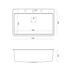 Quadron Marc Pure Carbon/Silver Stone flush workstation sink