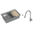 Quadron  Marc 110 Silver Stone inset kitchen workstation