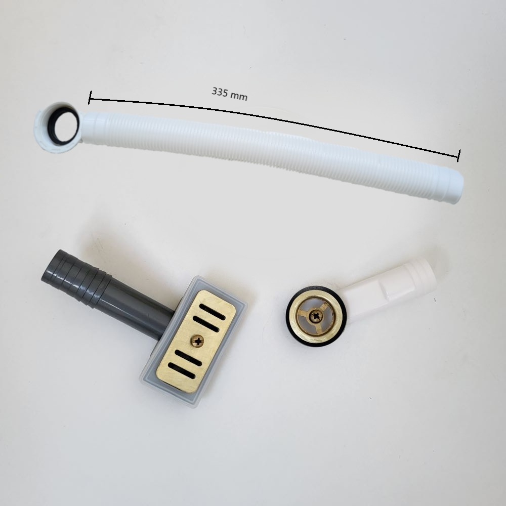 Crudo MATTE VIRGIN BRASS (ageing) single plumbing kit with BS Waste & Overflow