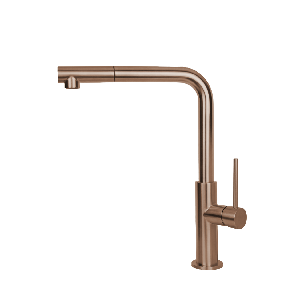 Artinox Vitra Copper pull out kitchen tap, stainless steel