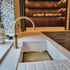 Olif Crudo 65 Cladded Patinated Brass Kitchen Sink