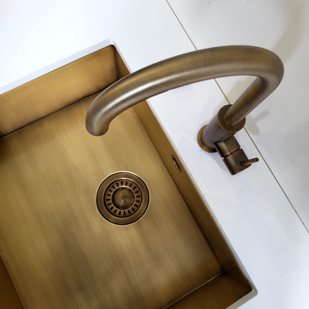 Quadron Naomi Patinated Brass (STABLE) kitchen mixer tap