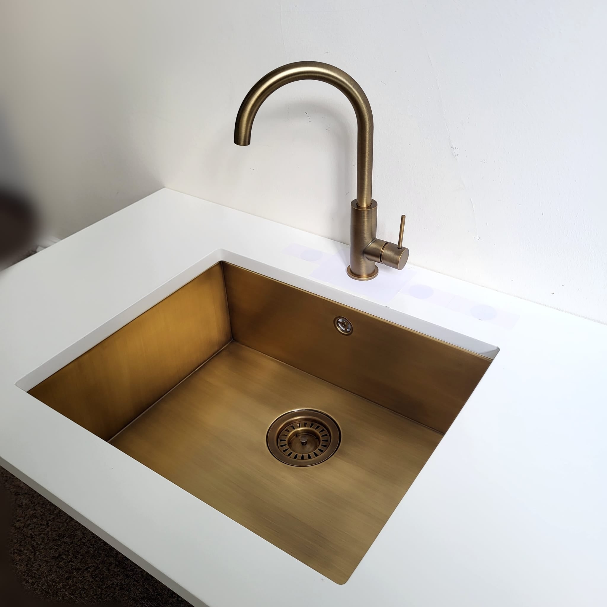 Quadron Naomi Patinated Brass (STABLE) kitchen mixer tap