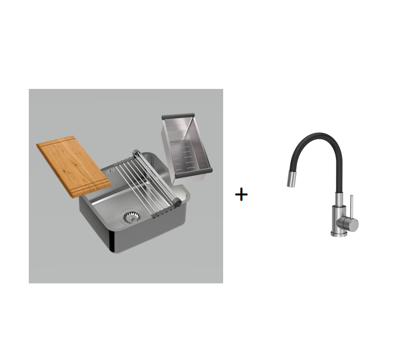 Nicolas Steel kitchen workstation sink, undermount