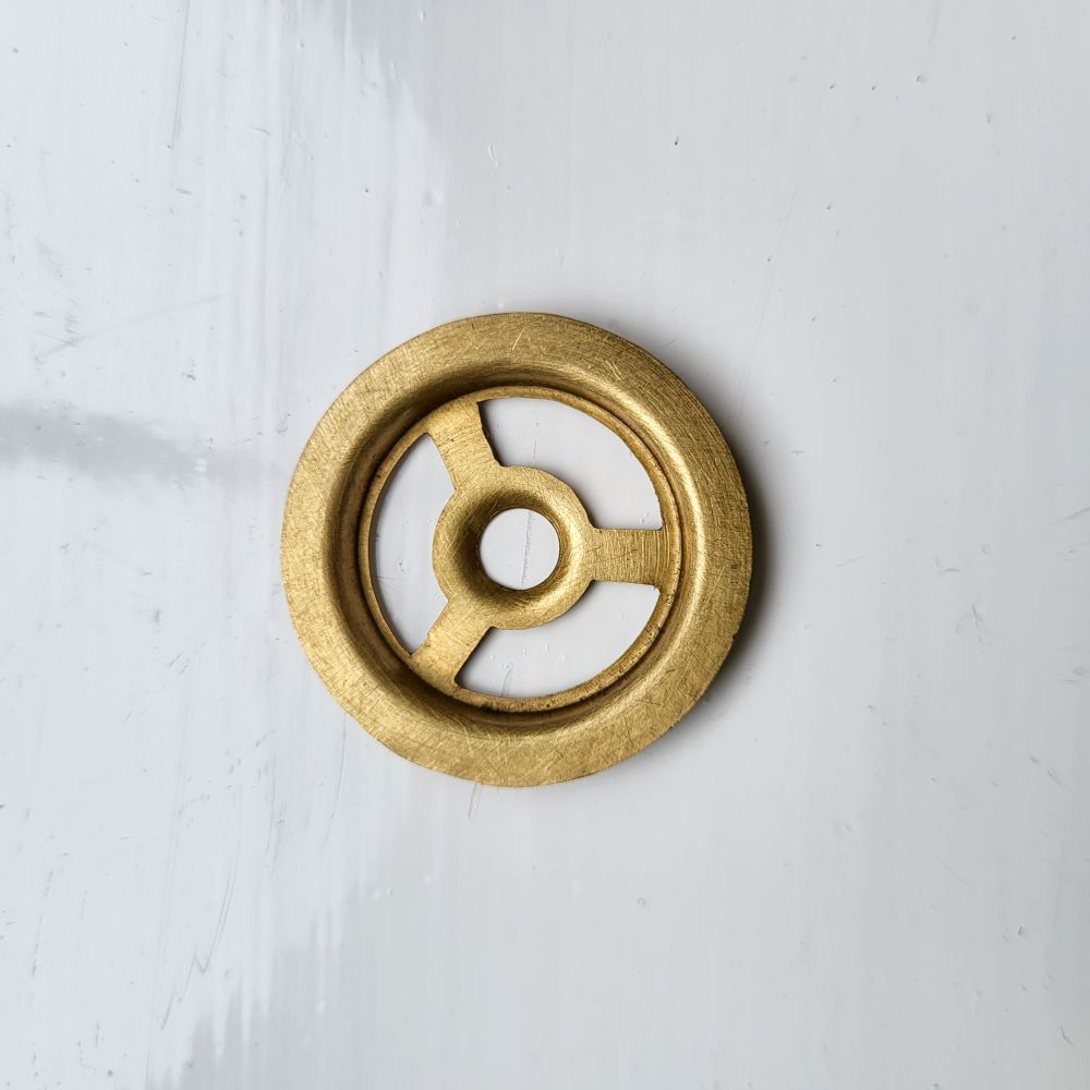 Crudo Kitchen Sink Overflow Matte Virgin Brass