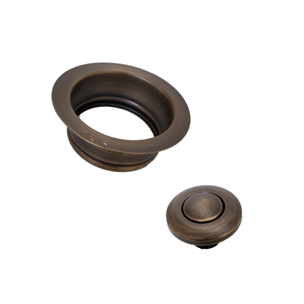 InSinkerator Flange, Stopper, Air-switch Patinated Brass (pre-2025 models)