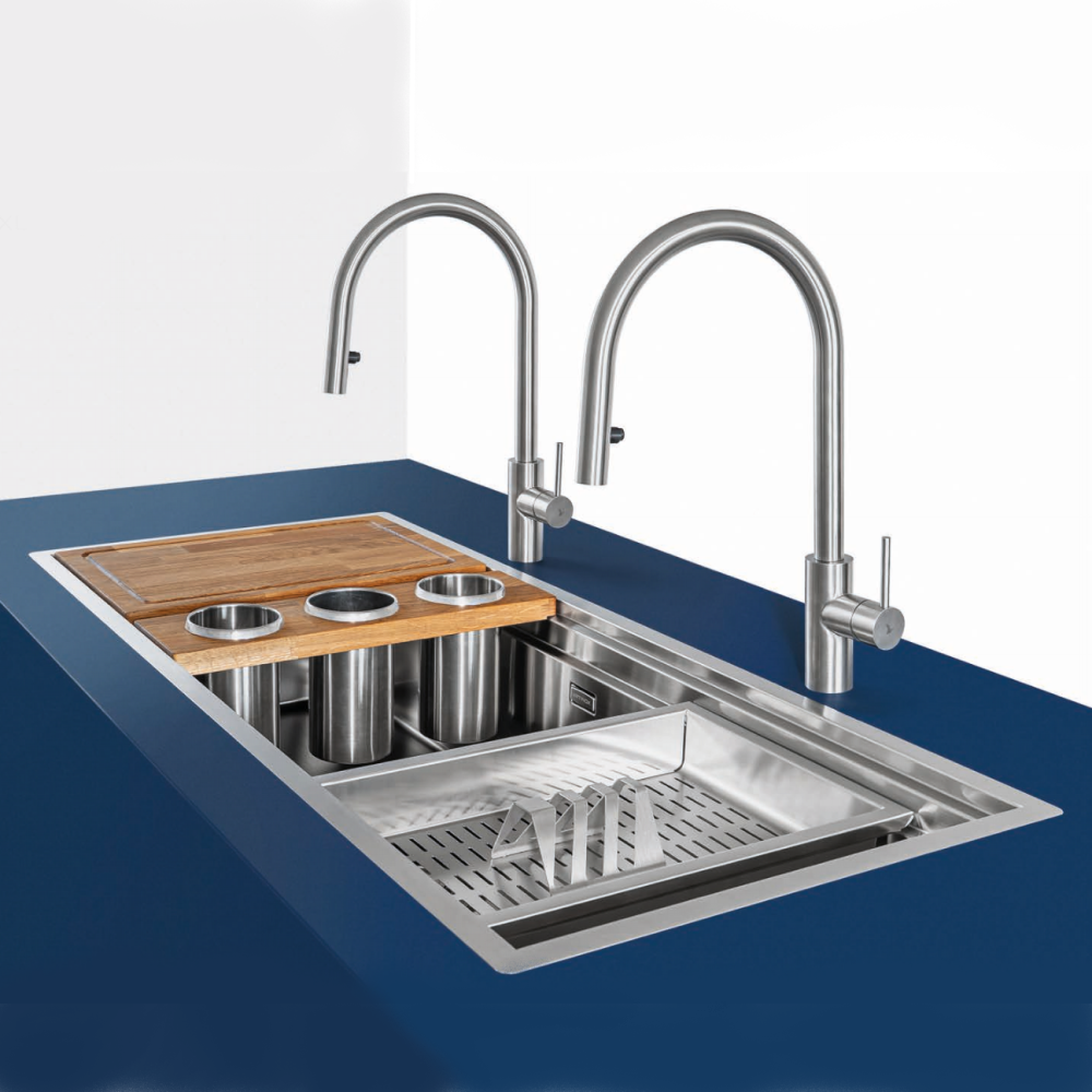 Artinox Planum 111 XL, topmount multi-level sink