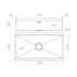 Artinox Planum XT 74, undermount multi-level sink