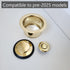 InSinkerator Flange, Stopper, Air-switch Virgin Polished Brass (pre-2025 models)