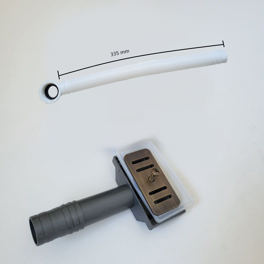 Crudo Double Plumbing Kit PATINATED BRASS with BS Wastes & Overflow