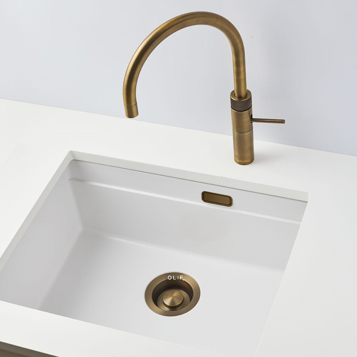 InSinkerator Evolution 150 PATINATED BRASS food waste disposer