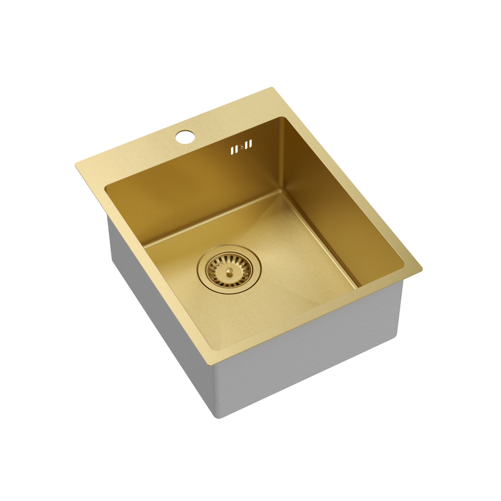Quadron Russel 90 Gold, PVD Nano kitchen sink
