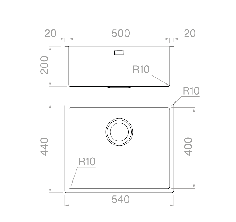 Artinox Radius Marina 50, outdoor kitchen sink