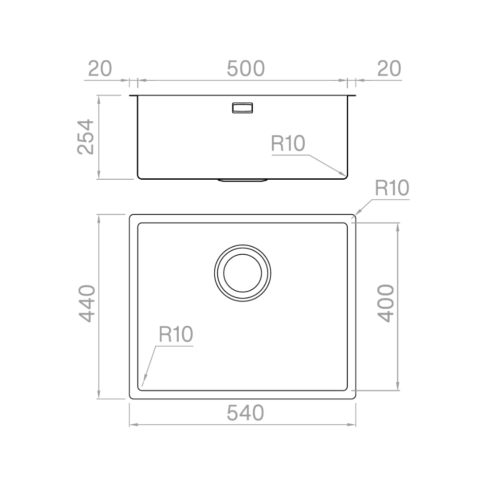 Artinox Radius XL 50 kitchen sink