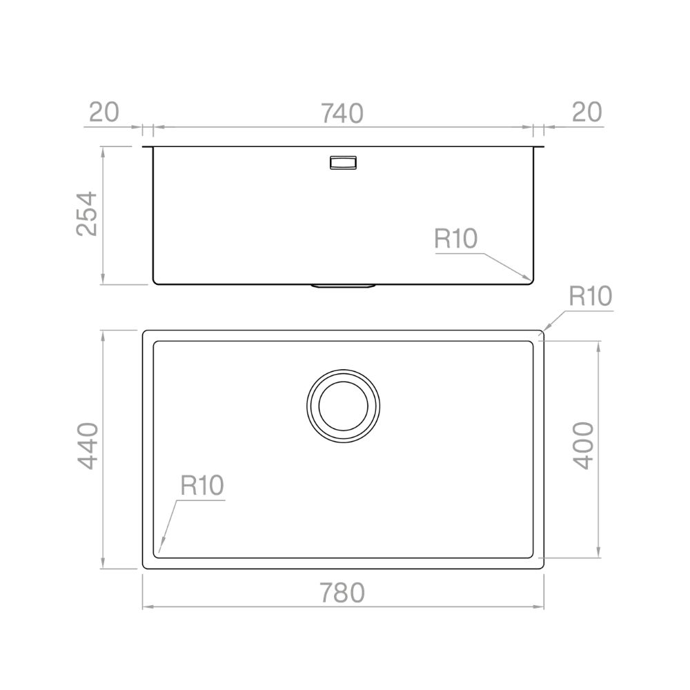 Artinox Radius XL 74 kitchen sink
