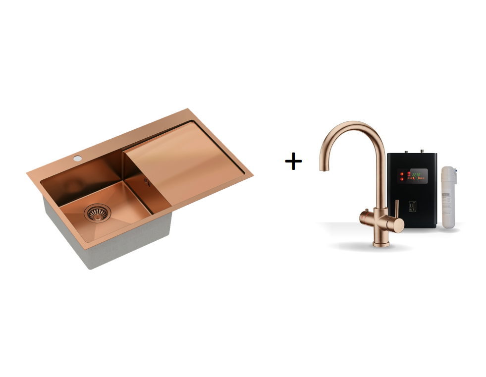 Quadron Russel 111 Copper, PVD Nano kitchen sink