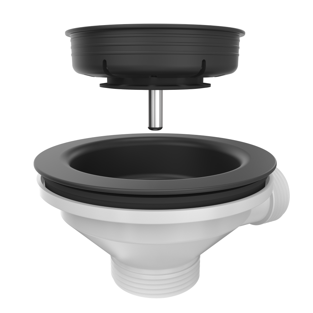 Quadron Power Colour Single Plumbing Kit Pure Black