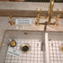 InSinkerator Flange, Stopper, Air-switch Virgin Polished Brass (E750, E1000)