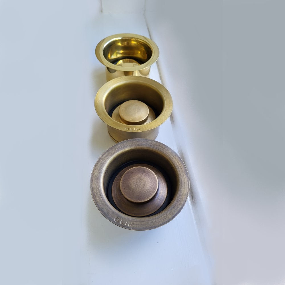 InSinkerator Flange, Stopper, Air-switch Matte Virgin brass (pre-2025 models)