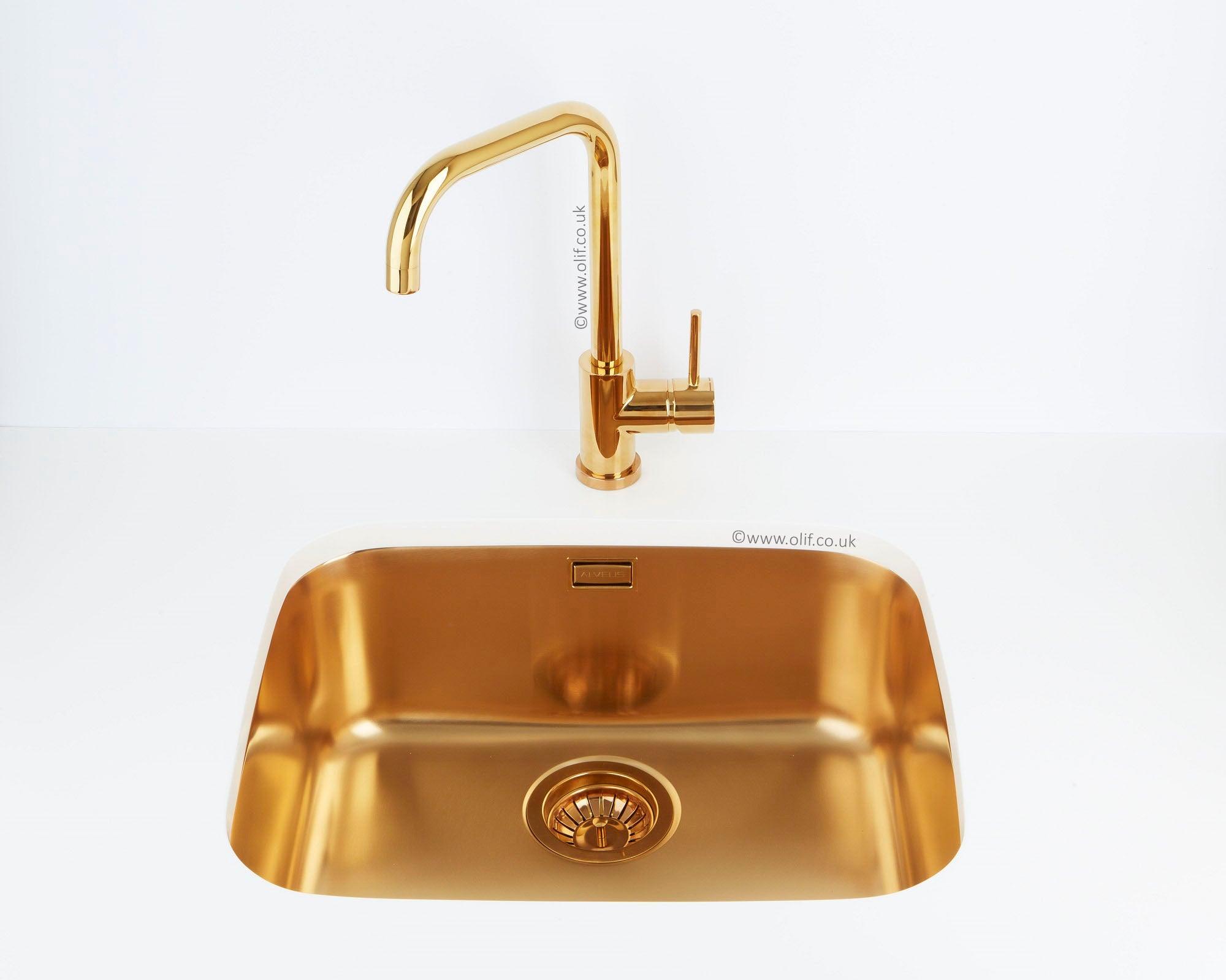 Alveus Delfino Bronze MIX & MATCH kitchen mixer tap, Monarch collection - Olif