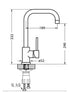 Alveus Delfino Chrome, kitchen mixer tap - Olif
