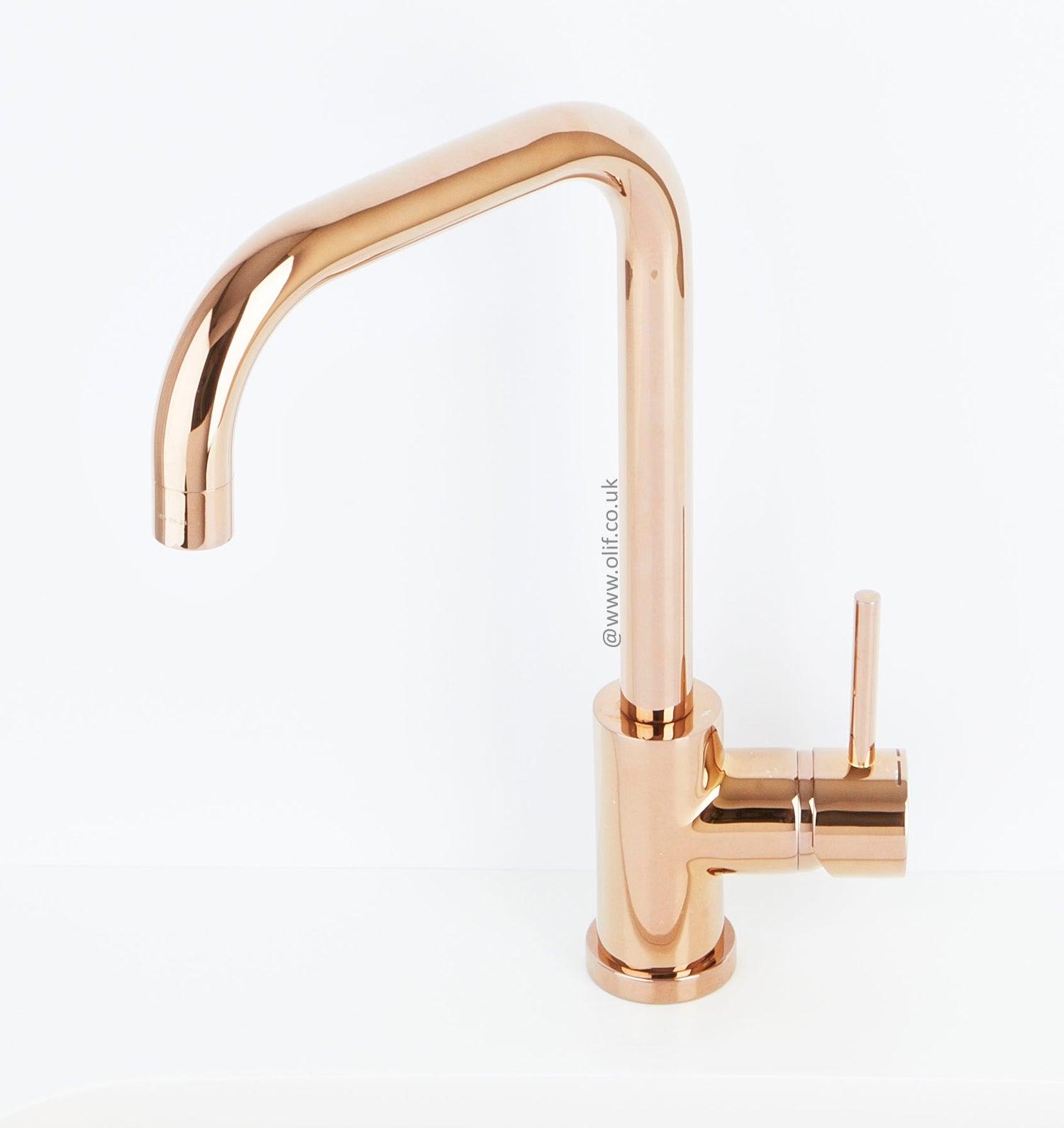 Alveus Delfino Copper, kitchen mixer tap, Monarch collection - Olif