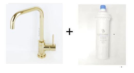 Alveus Delfino Gold, kitchen mixer tap, Monarch collection - Olif