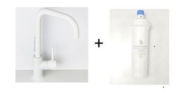 Alveus Delfino Matte White, kitchen mixer tap, Monarch collection - Olif