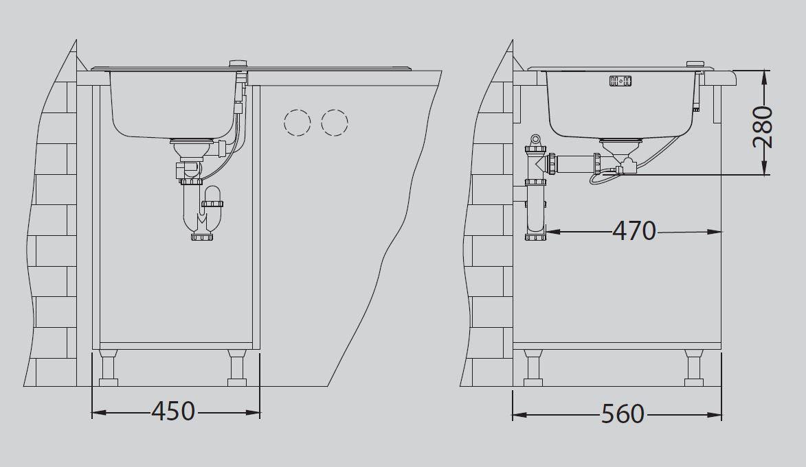 Alveus Glassix 10, inset sink, glass/ stainless steel - Olif