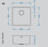 Alveus Kombino 30, undermount or topmount sink - Olif